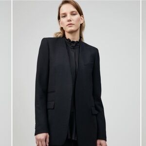 🆕 Lafayette 148 NY Black Merino Wool Blazer Size 12